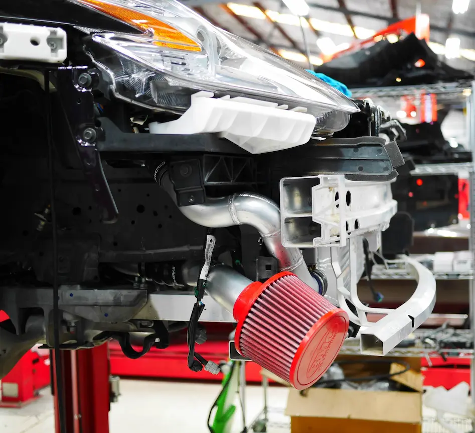 Nissan 370Z in the Revzone workshop undergoing performance upgrades