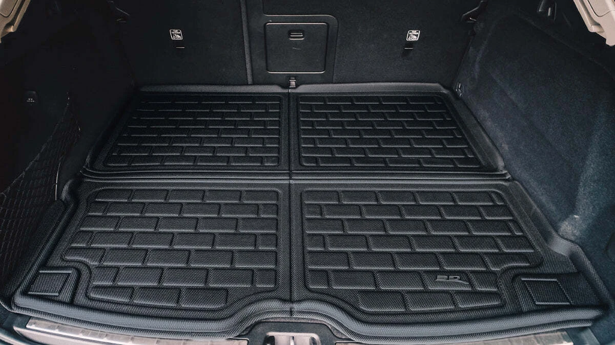 3D MAXpider boot liner fitted to a vehicle cargo area, raised walls and full floor coverage