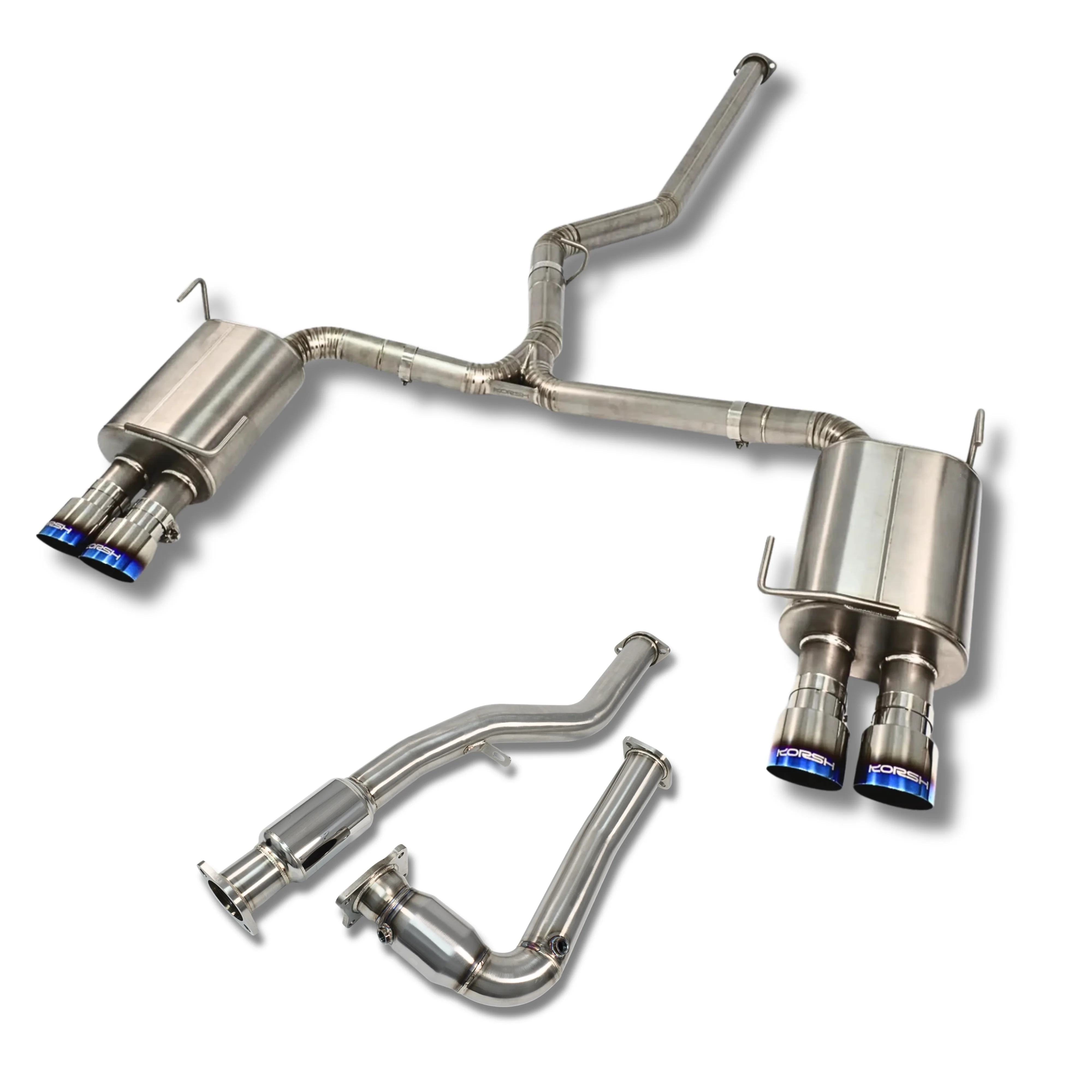 Korsh Subaru WRX 2015+ Manual Turbo Back - Titanium Catback with Stainless Downpipe