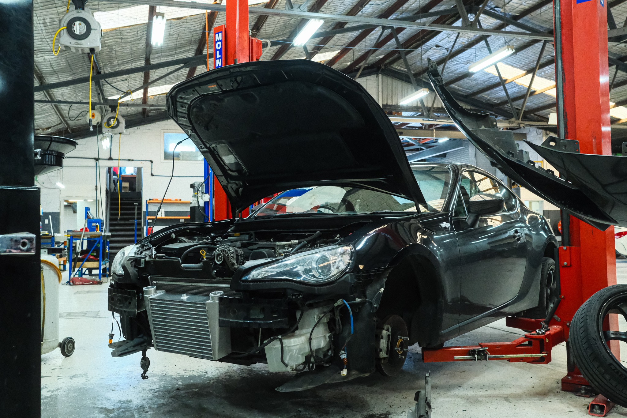 HKS turbo kit installed on a Toyota 86 / Subaru BRZ