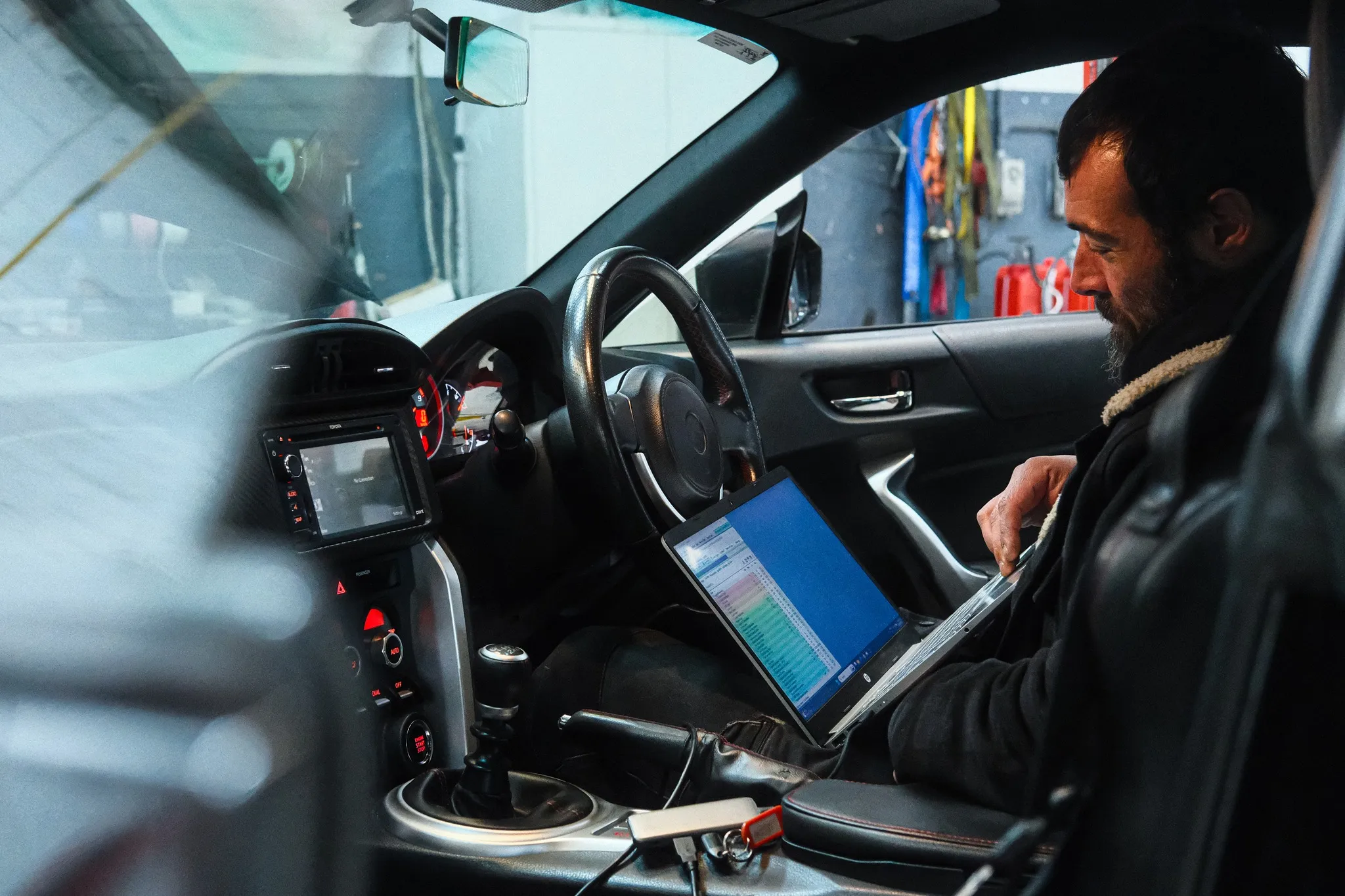 HKS GTIII-RS turbocharger assembly with heat shielding on Toyota 86