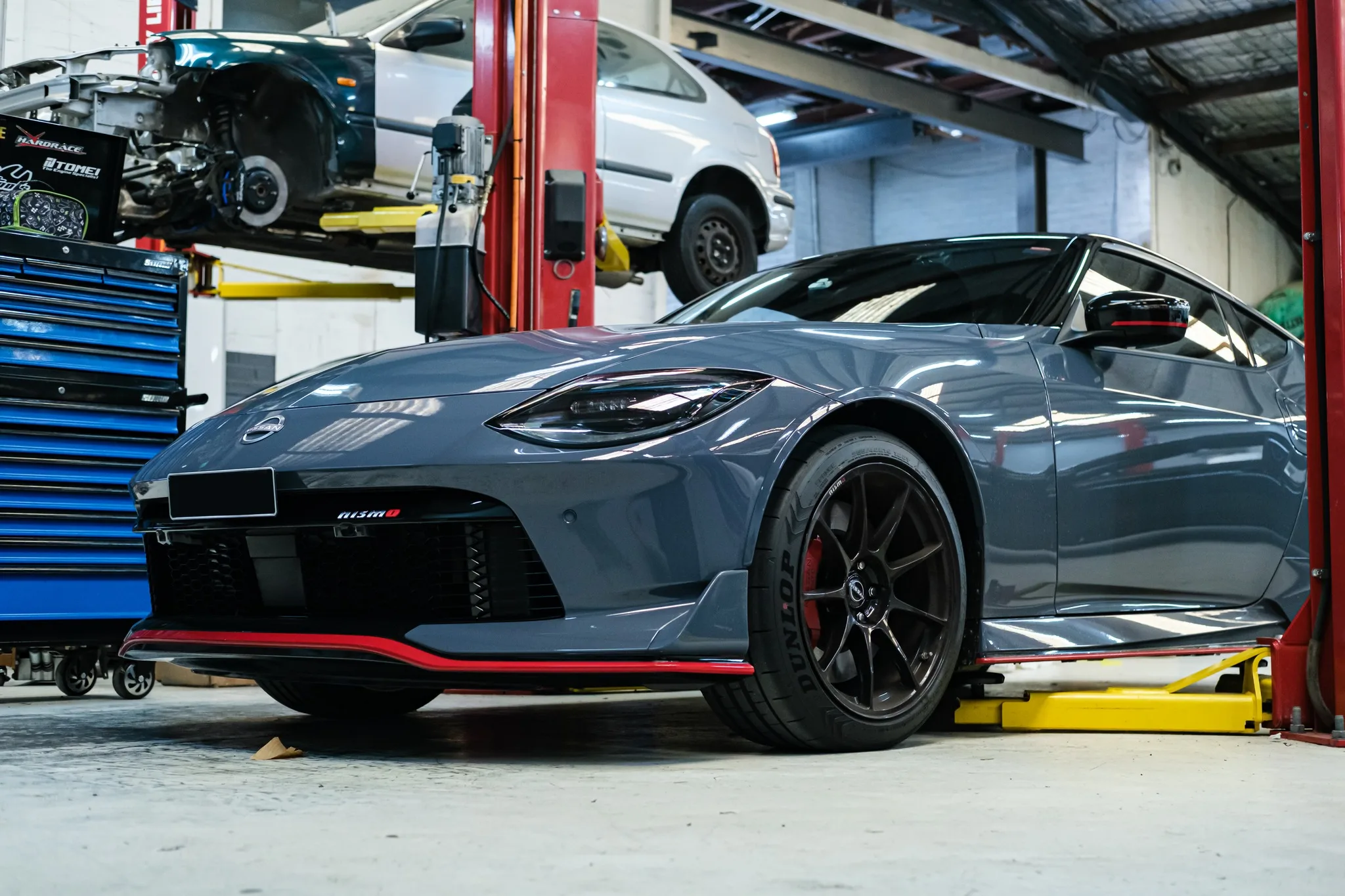 Nissan Z NISMO front three-quarter view at Revzone Melbourne workshop