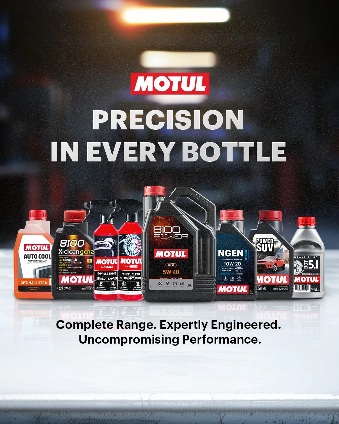 Motul performance engine oil and lubricants