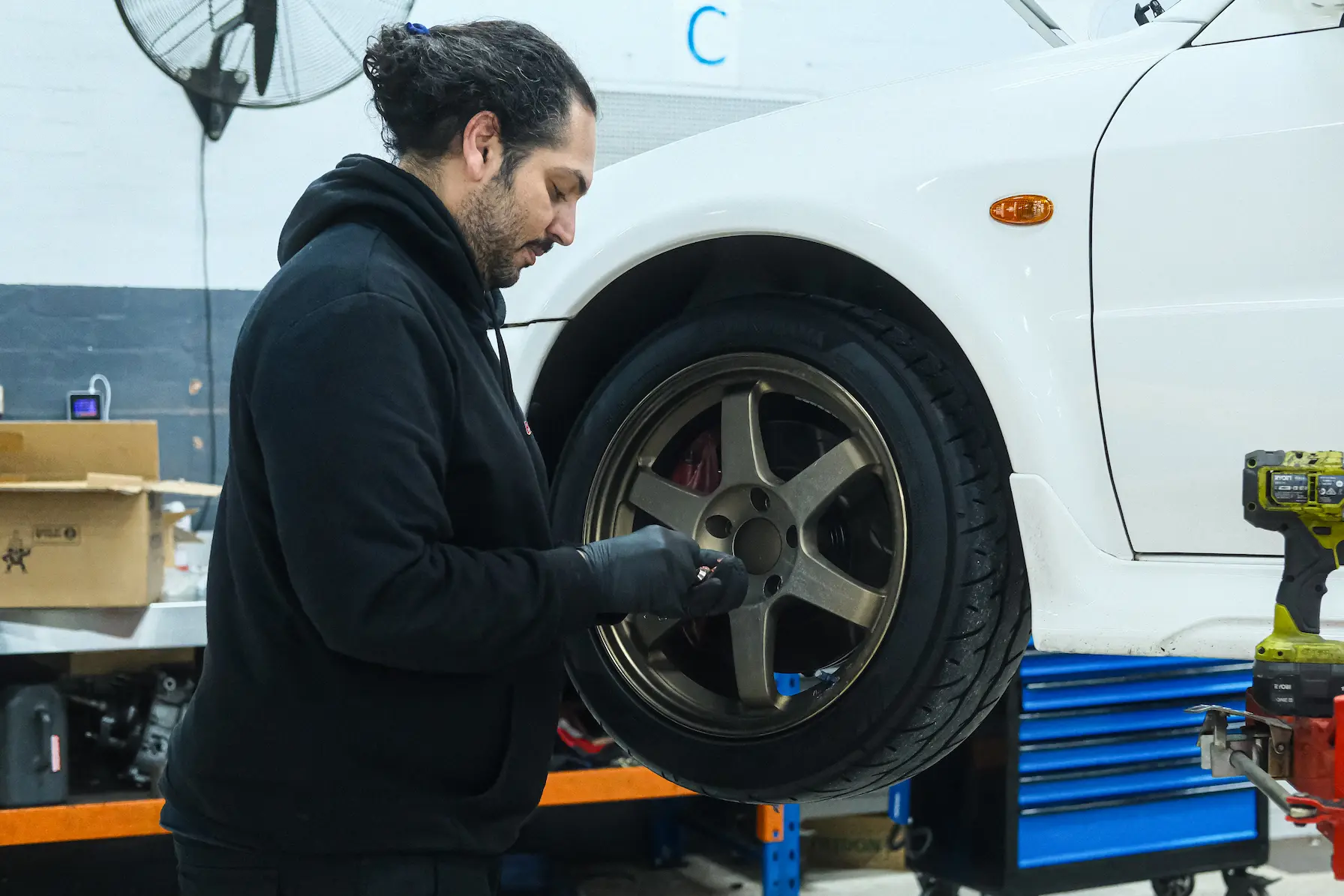 Tein Flex Z coilovers fitted to a Mitsubishi Lancer Evo VI at Revzone Melbourne