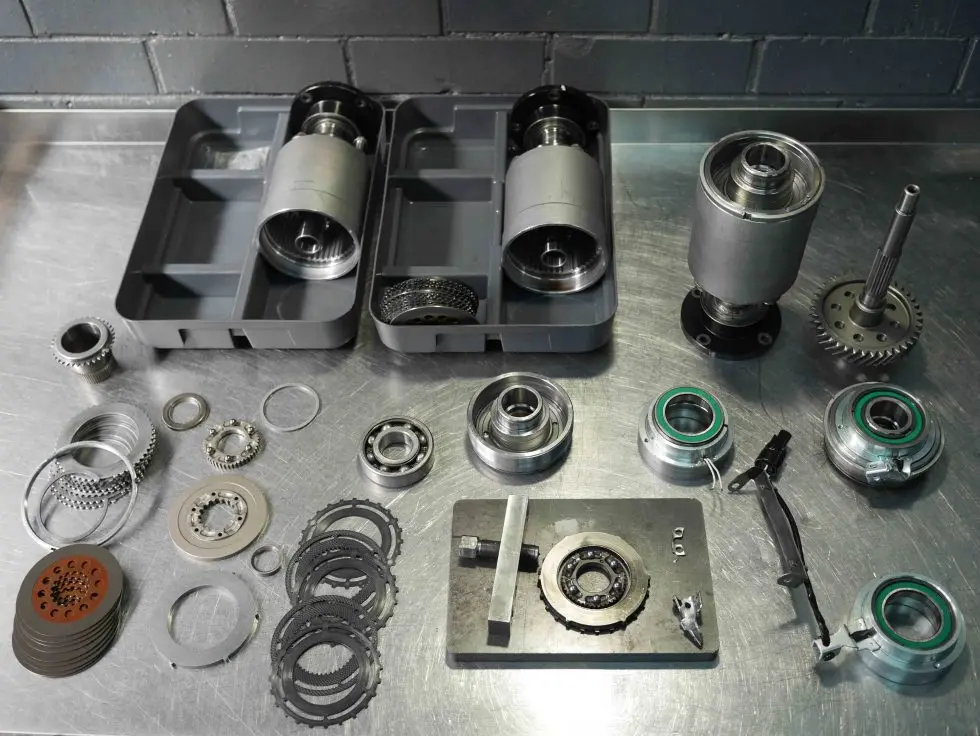 Nissan GT-R GR6 transmission disassembled for rebuild